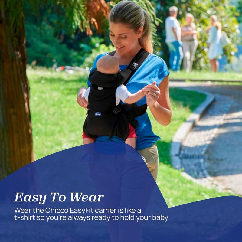 Chicco Easy Fit Baby Carrier 0-9kg, Black Night - Image 5